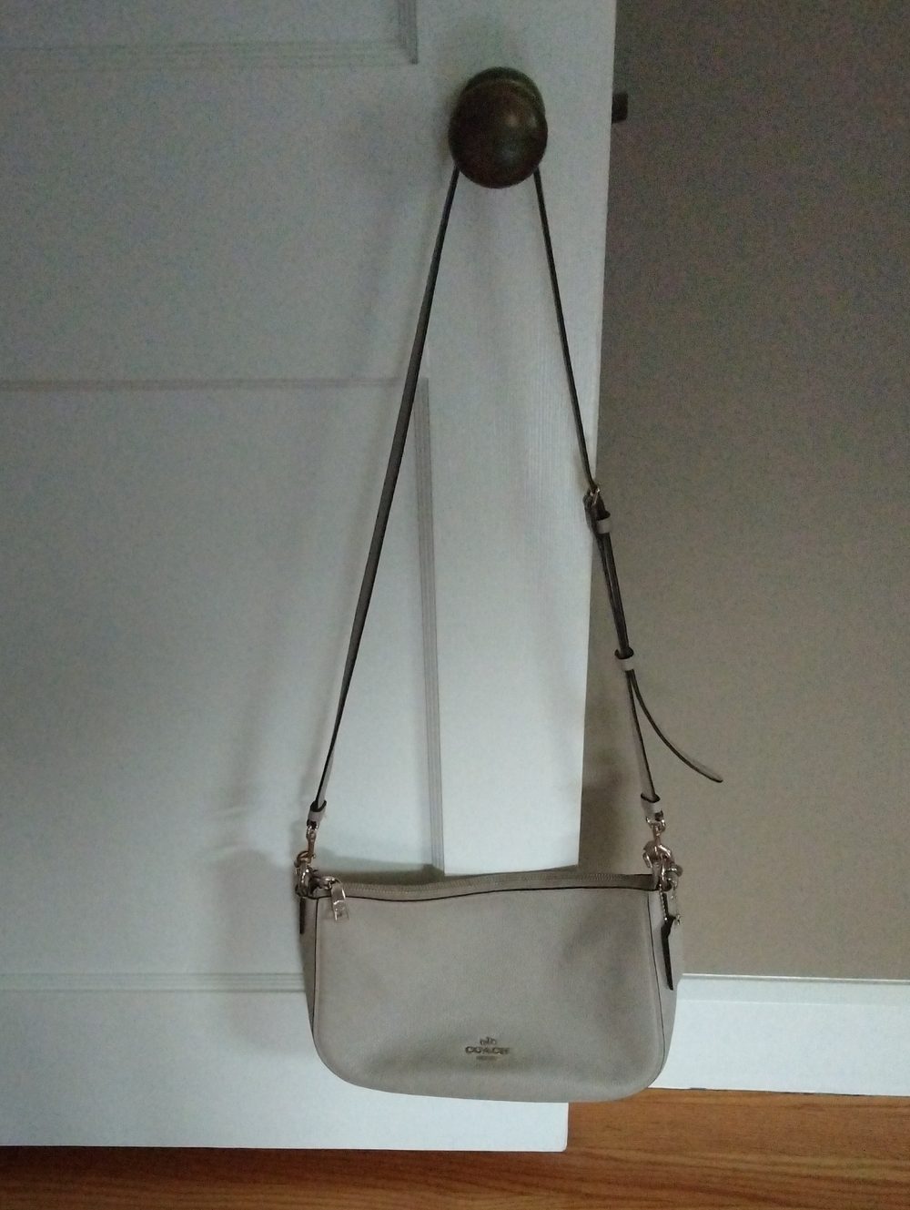 Coach Taupe Crossbody Bag with Adjustable Strap